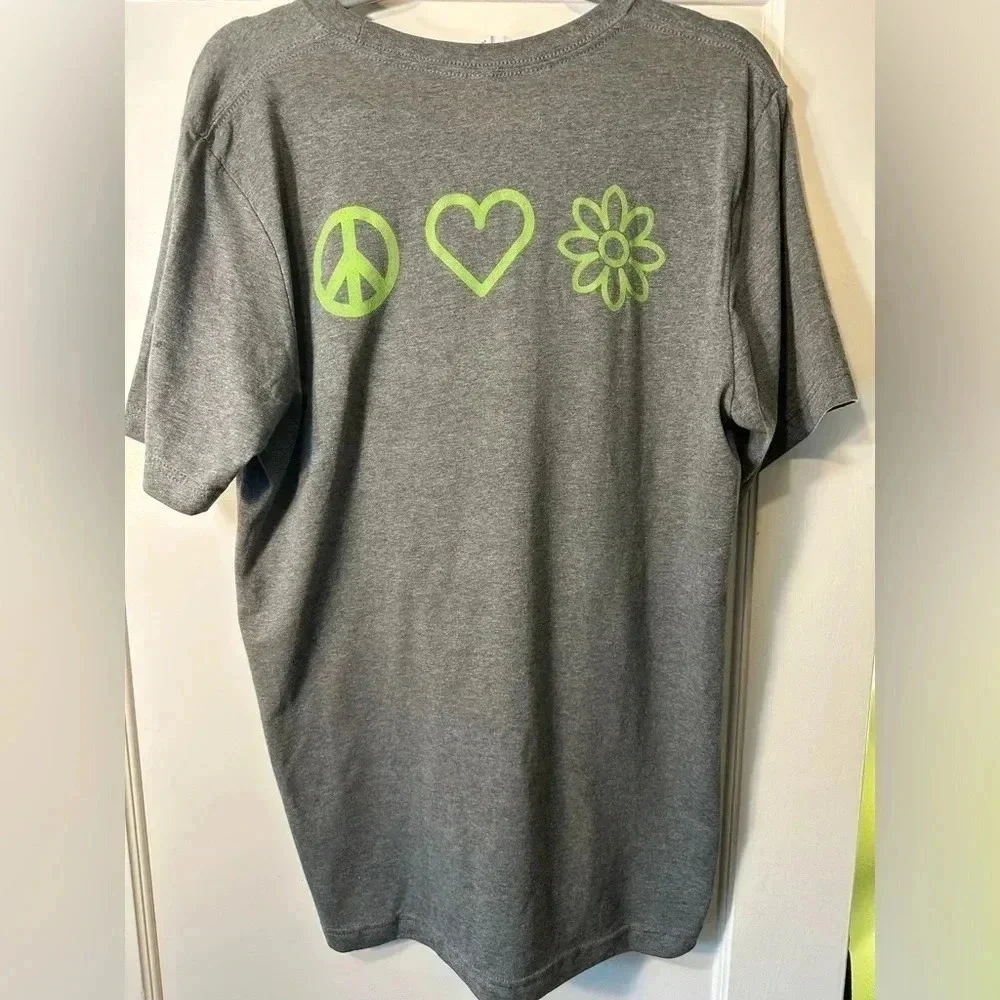 NEW Grey Flower Power Cannabis Co Tee - Soft Fabric - Picture 2 of 2